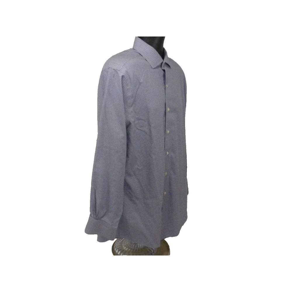 Brooks Brothers Dress Shirt Mens 16-33 XL Purple‎ Button Front Non Iron Supima